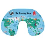 Personalized Name Any Text Map Travel Neck Pillow Travel Neck Pillow Back