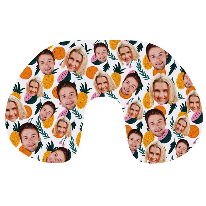 Personalized Couple Many Faces Pineapple Hawaii Travel Neck Pillow Travel Neck Pillow