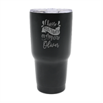 Personalized Name Any Text Good Vibes 30oz Thermal Travel Tumbler 30oz Thermal Travel Tumbler Front