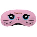 Personalized Name Any Text Cat Face Sleep Mask Sleep Mask Front