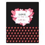 Personalized Any Text Photo Two Color Valentine s Day Two Sides Premium Plush Fleece Blanket Two Sides Premium Plush Fleece Blanket (Large) 80 x60  Blanket Front