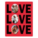 Personalized Photo Any Text LOVE Valentine s Day Two Sides Premium Plush Fleece Blanket Two Sides Premium Plush Fleece Blanket (Large) 80 x60  Blanket Front