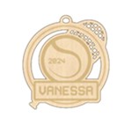 Personalized Sport Tennis Wood Ornament Front