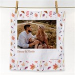 Personalized Photo Frame Fall Pattern Face Towel Face Towel Front