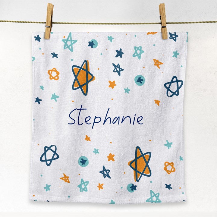 Personalized Name Any Text Star Face Towel Face Towel