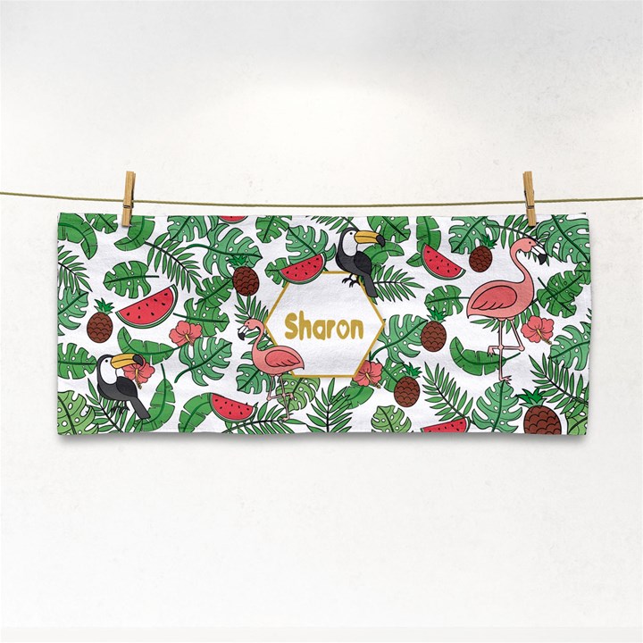Personalized Tropical Summer Name Any Text Hand Towel Hand Towel