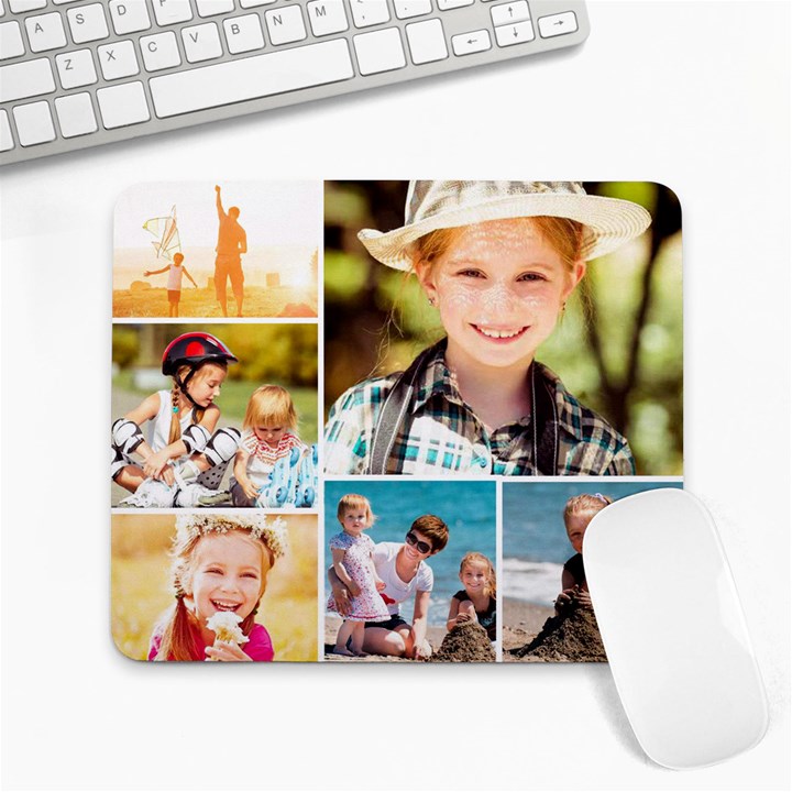 Custom 6 Photo Collage  Large Mousepad