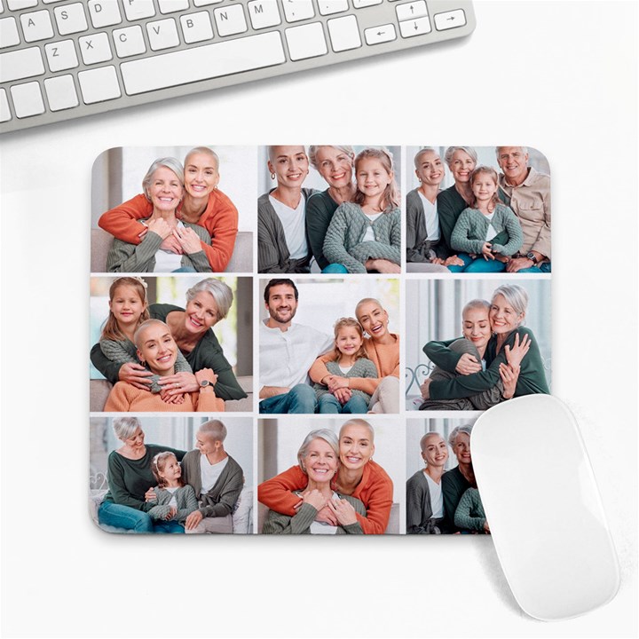 Custom 9 Photo Collage  Large Mousepad