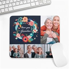 Floral Photo Collage Grandma Large Mousepad