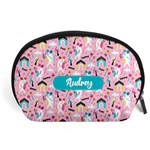 Personalized Happy Mouse Illustration Name Any Text Accessory Pouch (Large) Front