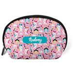 Personalized Happy Mouse Illustration Name Any Text Accessory Pouch (Large) Back