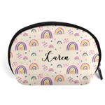 Personalized Rainbow Name Any Text Accessory Pouch (Large) Front