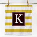 Stripes Pattern Monogram Face Towel Front
