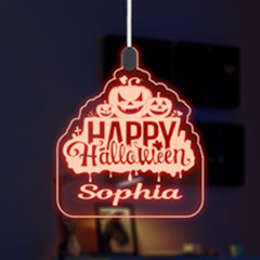 Personalized Happy Halloween Name Led Acrylic Ornament