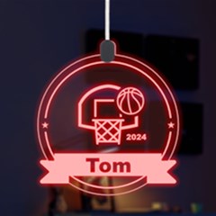 Personalized Sport Theme Basketball Led Acrylic Ornament