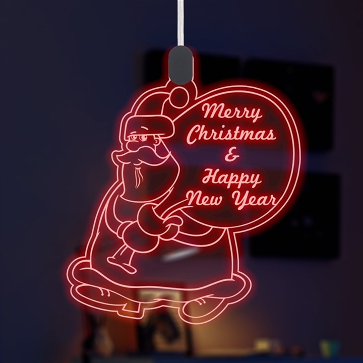 Christmas Santa Clause LED Acrylic Ornament