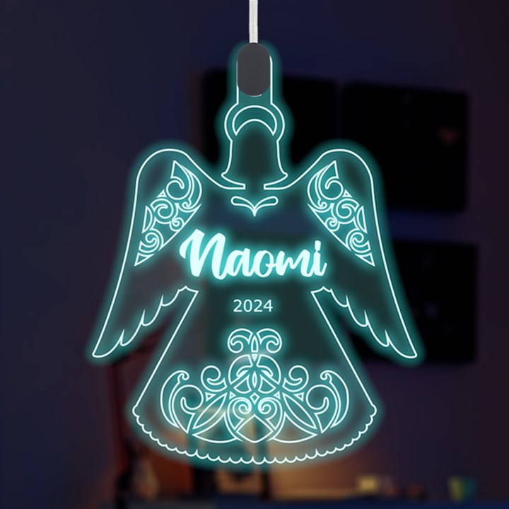 Personalized Name Angel LED Acrylic Ornament
