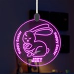 Easter Rabbit LED Acrylic Ornament Front