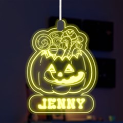 Personalized Halloween Pumpin Name Led Acrylic Ornament