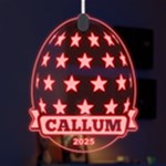 Personalized Name Easter Pattern 6 LED Acrylic Ornament Front