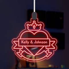 Happy Valentine Heart Led Acrylic Ornament
