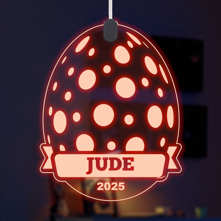 Personalized Name Easter Pattern 4 LED Acrylic Ornament