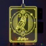 Personalized Name Moonlight Phases Holographic LED Acrylic Ornament Front
