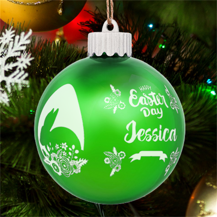 Personalized Easter Name LED Glass Sphere Ornament