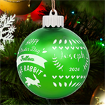 Personalized Easter Day Rabbit Egg Name LED Glass Sphere Ornament Back