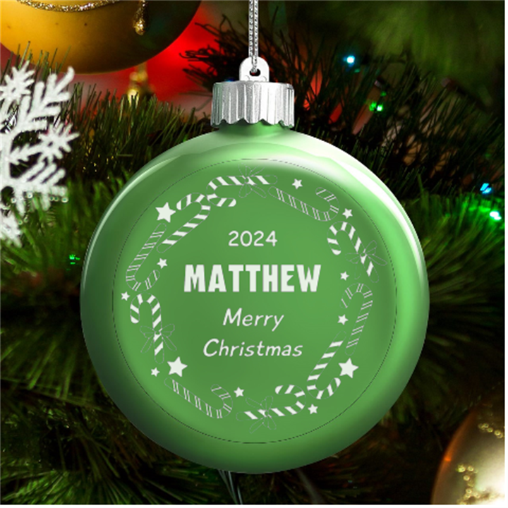 Christmas LED Glass Round Ornament