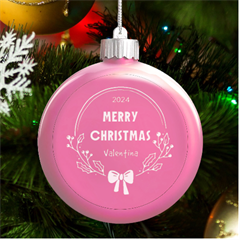 Christmas Led Glass Round Ornament
