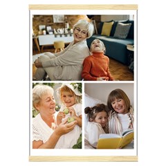 Personalized 3 Photos Hanging Canvas Print Hanging Canvas Prints 16  X 22 