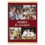 Personalized 5 Photos Family Name Hanging Canvas Print Hanging Canvas Prints 16  x 22  Front