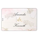 Personalized Name Any Text Couple Wedding Memories Gift Name Card Style USB Flash Drive Name Card Style USB Flash Drive Front