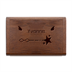 Personalized Angel Wings Name Wood Oval USB Flash Drive Wood Oval USB Flash Drive Box