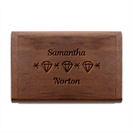 Personalized Diamond Name Wood Oval USB Flash Drive Wood Oval USB Flash Drive Box