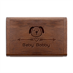 Personalized Pet Name Wood Oval USB Flash Drive Wood Oval USB Flash Drive Box