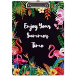Personalized Summer Time Name A4 Acrylic Clipboard A4 Acrylic Clipboard Front