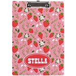 Strawberries Name Acrylic Clipboard A4 Acrylic Clipboard Front