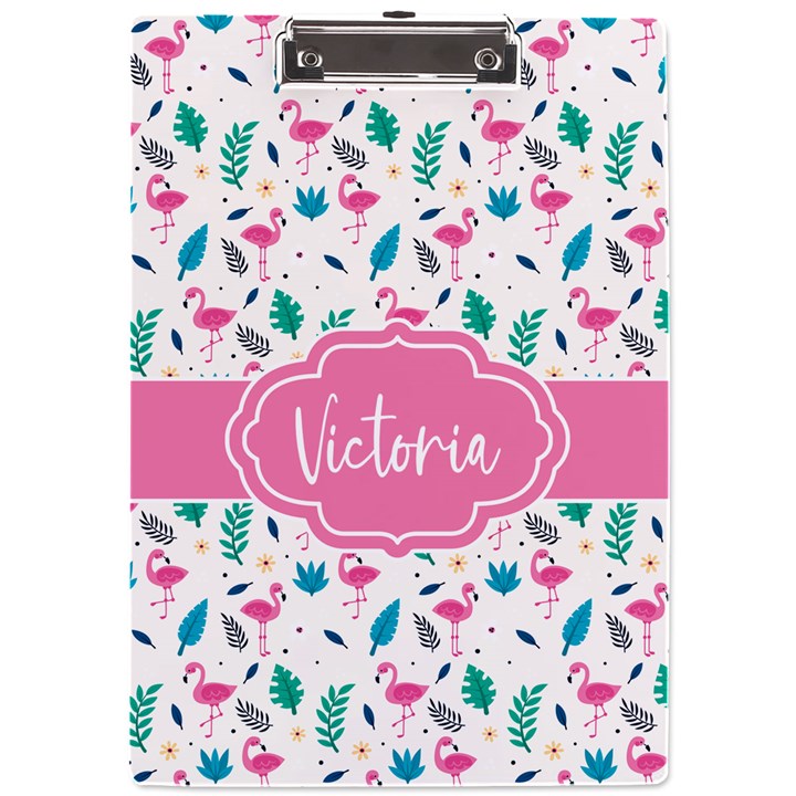 Flamingo Name Acrylic Clipboard A4 Acrylic Clipboard