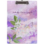 Personalized Butterfly Name A4 Acrylic Clipboard A4 Acrylic Clipboard Front