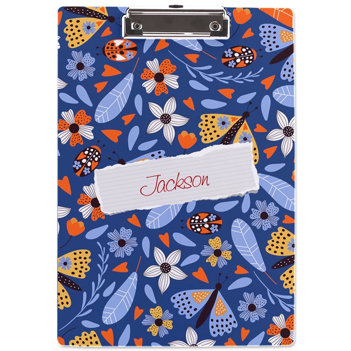Butterfly A4 Acrylic Clipboard