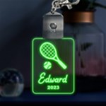 Personalized Sport Ball Name LED Key Chain Front