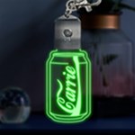 Personalized Coke Soft Drink Name LED Key Chain Front