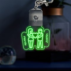 Couple Hold Heart Graphic Led Key Chain