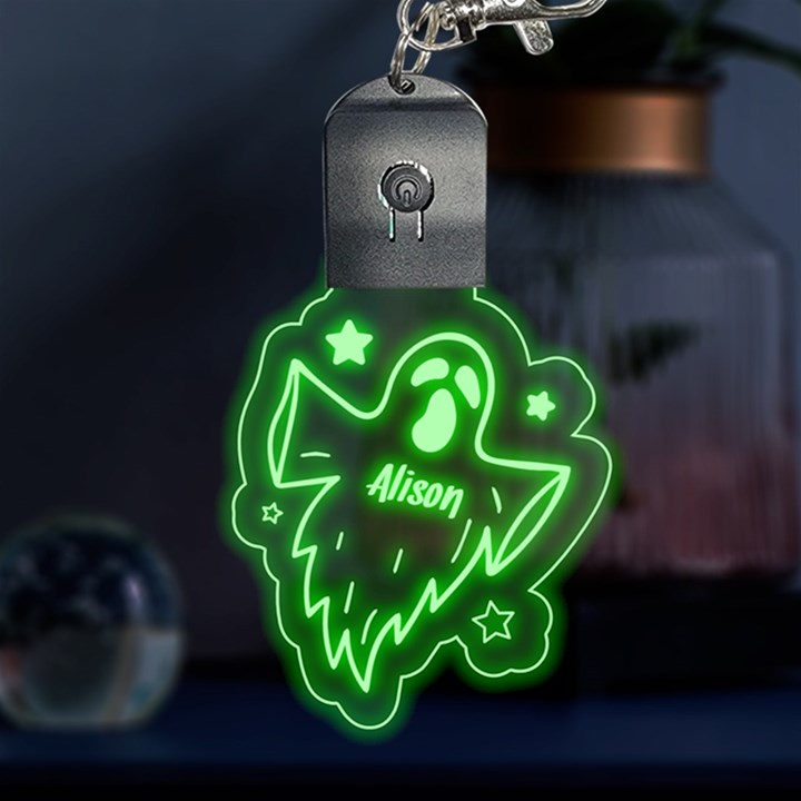 Personalized Name Halloween Multicolor LED Acrylic Ornament