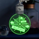 Personalized Name Halloween Multicolor LED Acrylic Ornament Front