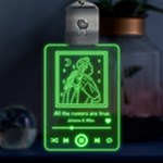 Personalized Name Music Player Multicolor LED Acrylic Ornament Front