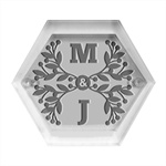 Personalized Plant Wedding Hexagon Wood Jewelry Box Front