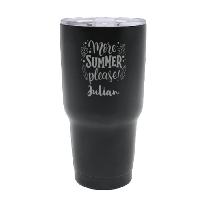 Personalized Name Any Text Summer Vibes 30oz Thermal Travel Tumbler 30oz Thermal Travel Tumbler